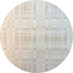 Vaxduk Rund 140cm Dräll rutig beige med bomulls kantband