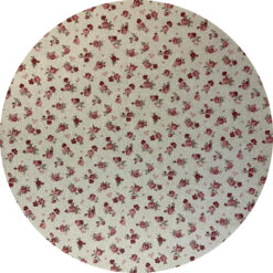 Textilvaxduk mini rosa ros rund 160cm med kantband (går ej att rulla)